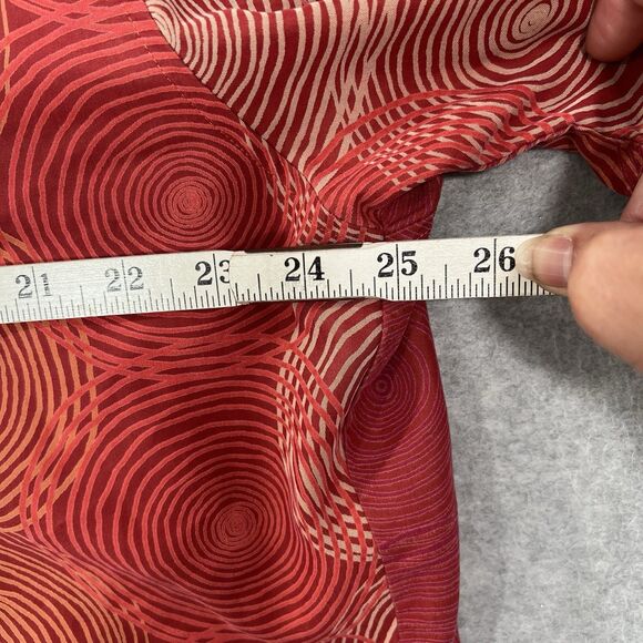 Haupt Germany Camp Shirt circles Abstract red XL 17.5 Men short sleeve - Picture 6 of 13